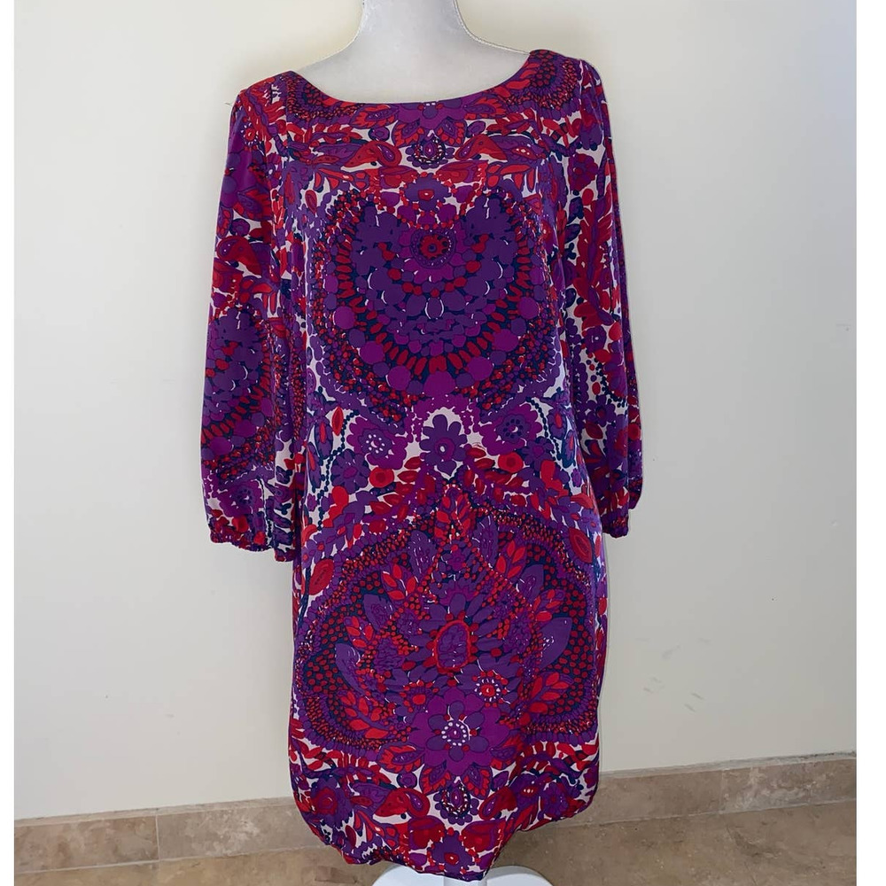 PURPLE FLORAL/PATTERNED DRESS TRINA TURK SIZE 12
